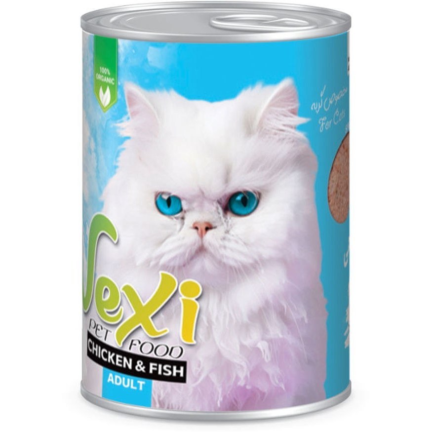  کنسرو گربه وکسی طعم مرغ و ماهی 400g